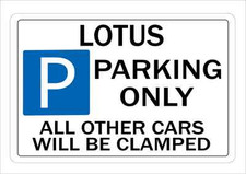 LOTUS Parking Sign Wall Plaque