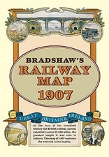 Bradshaw's Railway Folded Map 1907 by Bradshaw, George Book The Cheap Fast Free