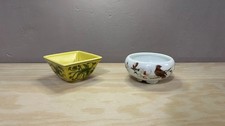 Franklin Mint 1980s Porcelain Bowl Set – Yellow Dragon & White Bird Design