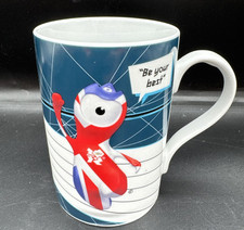 LONDON 2012 OLYMPIC GAMES MASCOTS MUG 'BE YOUR BEST' CERAMIC MUG 2012. PRE OWNED