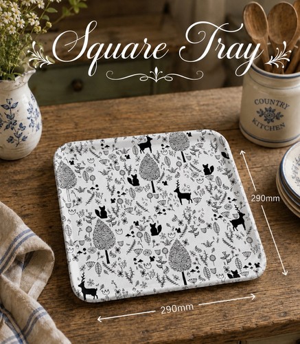 Melamine square tray - square,