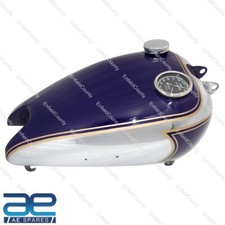 BSA C11 C10 Blue Chrome Petrol Fuel Tank With Speedo + Cap + Tap