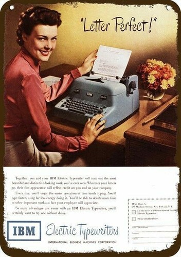 1950 ibm typewriter secretary - 1950,