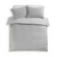Habitat Pinsonic Velvet Plain Grey Bedding Set - Superking