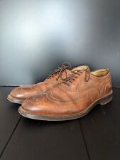 H London By Hudson Brown Tan Brogues Wing Tip Size Uk7 EU41 Lace Up Formal Shoe 