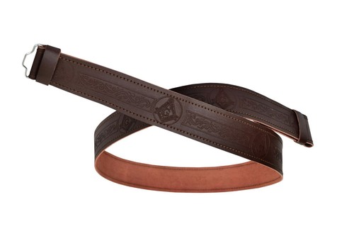 Brown masonic embossed - brown,