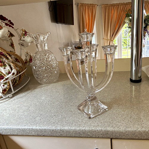 Clear cut glass arm - clear,