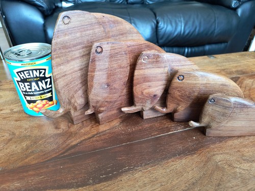 Set hand carved wooden - 5,