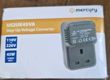 auto transformer 110v to 220v USA to UK stepup for small appliances 40W max. us