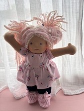 Bamboletta Little buddy beautiful pink hair Waldorf Doll Excellent Condition