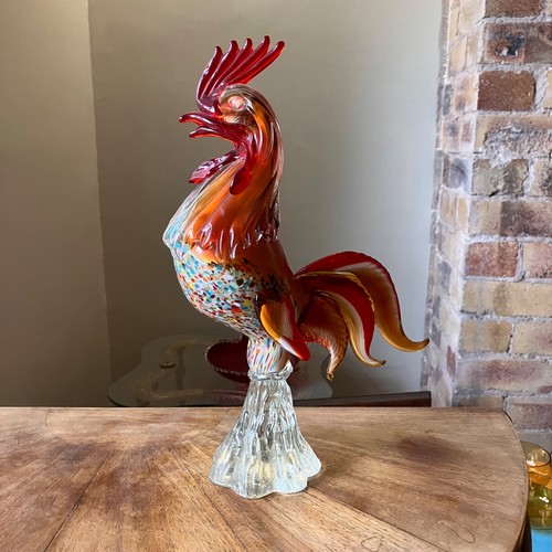 1970s murano glass cockerel - murano,