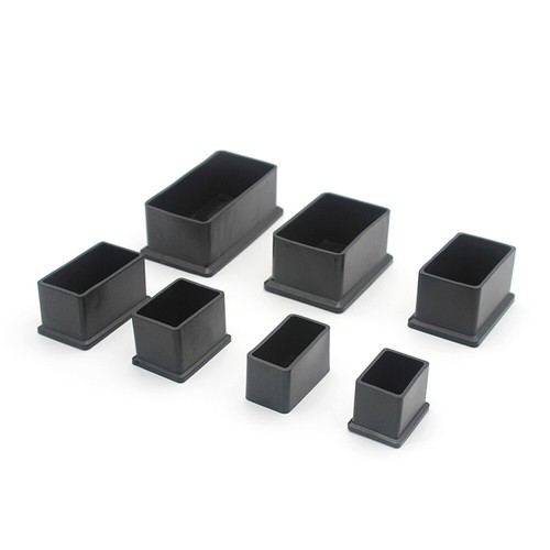 Black rectangle rubber chair - black,