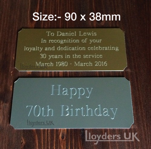 Engraved plaques x 38mm - 90,