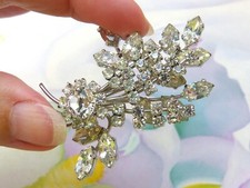 Layered Rhinestone Brooch