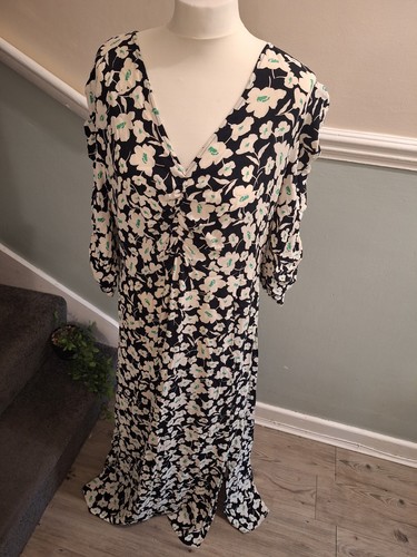 Black and white floral evening - white,