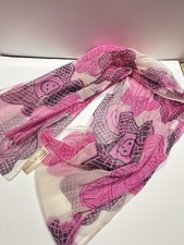 Pink Floral Scarf by Zandra