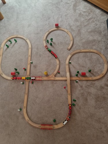 Playwell wooden train set with - set,