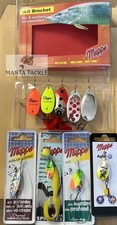 NEW 9 x Mepps Pike Lure Kit Aglia Comet Spinflex Tiger Perch Trout Spinners Set