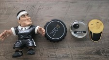Guiness Merchandise. Rugby Figure, Bottle Opener, Fridge Magnet, Clear Pebble,