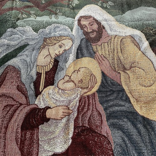 Vintage nativity tapestry - vintage,