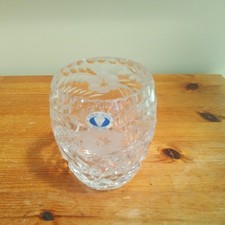 Tutbury Crystal Full Lead Barrel Shape Vase .