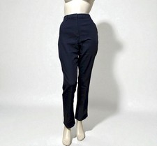 Ex M&S Ladies Straight Leg  Trousers with Stretch  Indigo Blue ~ Size 16 Long