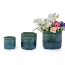3-Pc Ceramic Planter Set