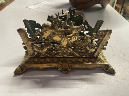 Brass stag and hound letter - and,