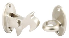 Gravity Catch, Face Fixing Hook and Eye, Satin Nickel