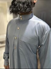 Men's Eid Brand NEW 2025 Cadet Blue Premium Arabic Thobe/Jubba - 56M (chest 46")