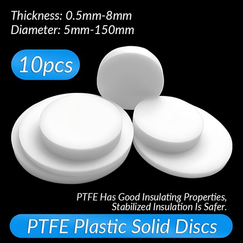 10x ptfe plastic solid - solid, discs