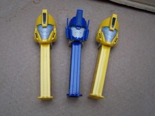 Three Vintage Pez Transformers with Feet Hasbro Measures 12.5cm x 3cm x 2c
