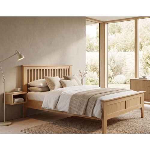 Solid oak double - double, bed