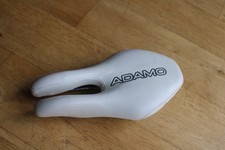 ISM Adamo Time Trial Split Nose Saddle Bike Seat White Leather Titanium Rails