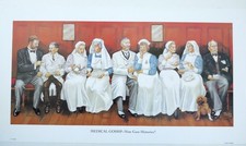 VINTAGE PRINT by JEDD - MEDICAL GOSSIP - 60 x 33cms - EXCELLENT CONDITION