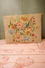 Vintage floral needlepoint - vintage,