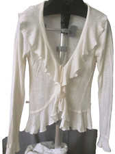 Monsoon Knit Shrug/Cardigan Women size 14 Cream Long Sleeves Light hardly Used