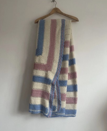 Vintage crocheted blanket - crocheted,
