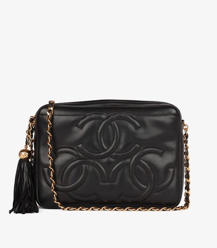 Chanel black quilted lambskin - chanel,