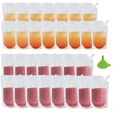 30pcs Clear Drink Pouches for