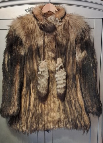 Women raccoon fur coat - raccoon,