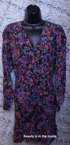 Zara floral purple black - floral,