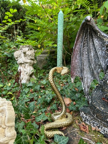 Mystical snake candlestick - mystical,