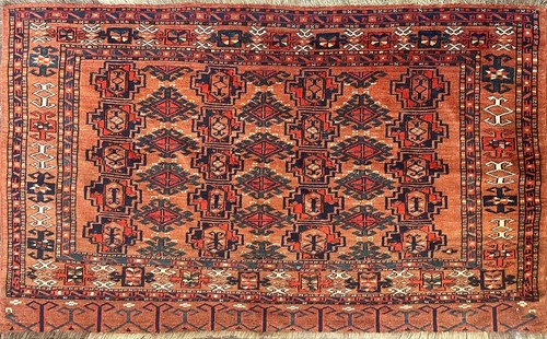 Antique ersari turkoman rug - antique,
