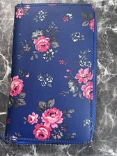 Cath Kidston Navy Floral Travel Wallet Passport Currency Holiday Gift 