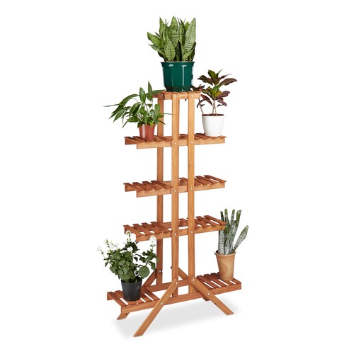 Tall flower stand wooden - tall,