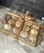  Gold Round Cupcake Box 12