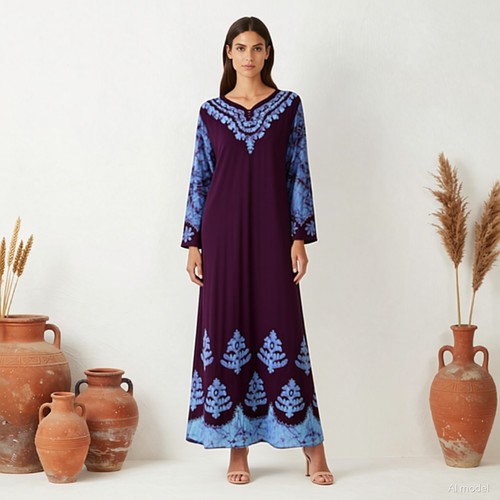 Boho hippie maxi dress purple - hippie,