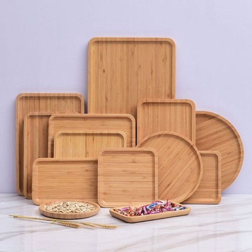 Natural wooden serving tray - serving,