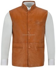 Men's Leather Waistcoat Tan